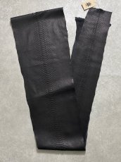 画像2: ダイヤモンドパイソン　ヘビ革　マットブラック  B/C　360cm　蛇革　エキゾチックレザー (2)