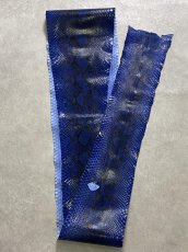 画像3: ダイヤモンドパイソン　ヘビ革　ブルー  F/C　375cm　蛇革　エキゾチックレザー (3)