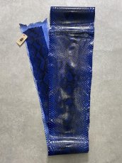 画像2: ダイヤモンドパイソン　ヘビ革　ブルー  F/C　375cm　蛇革　エキゾチックレザー (2)