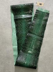 画像3: ダイヤモンドパイソン　ヘビ革　グリーン  B/C　305cm　蛇革　エキゾチックレザー (3)