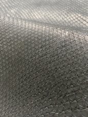 画像4: ダイヤモンドパイソン　ヘビ革　マットブラック  F/C　345cm　蛇革　エキゾチックレザー (4)