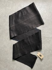 画像1: ダイヤモンドパイソン　ヘビ革　マットブラック  B/C　335cm　蛇革　エキゾチックレザー (1)