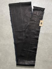 画像3: ダイヤモンドパイソン　ヘビ革　マットブラック  B/C　335cm　蛇革　エキゾチックレザー (3)