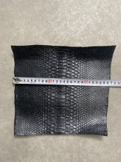 画像4: パイソンレザー　ヘビ革　ラメブラック　ハギレ (4)