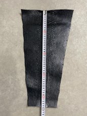 画像5: パイソンレザー　ヘビ革　ラメブラック　ハギレ (5)