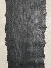 画像3: ダイヤモンドパイソン　ヘビ革　マットブラック  F/C  251cm　蛇革　エキゾチックレザー (3)