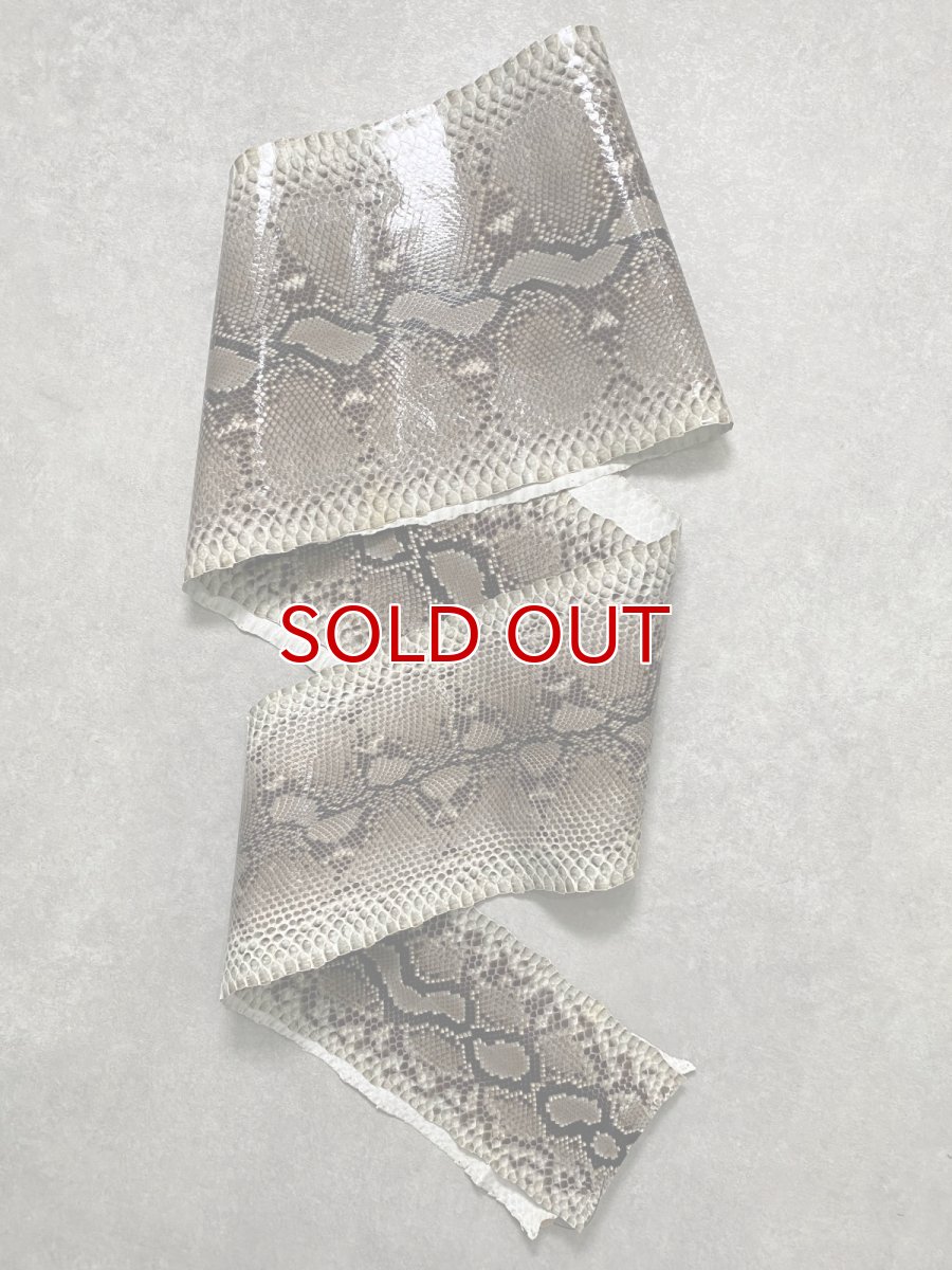 画像1: ダイヤモンドパイソン　ヘビ革　ナチュラル  F/C　340cm　蛇革　エキゾチックレザー (1)