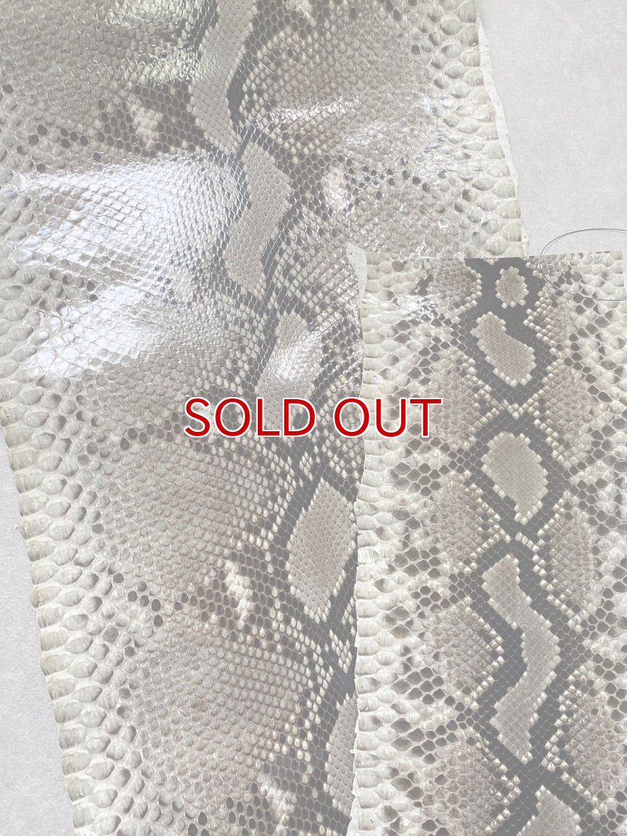 画像3: ダイヤモンドパイソン　ヘビ革　ナチュラル  F/C　340cm　蛇革　エキゾチックレザー (3)