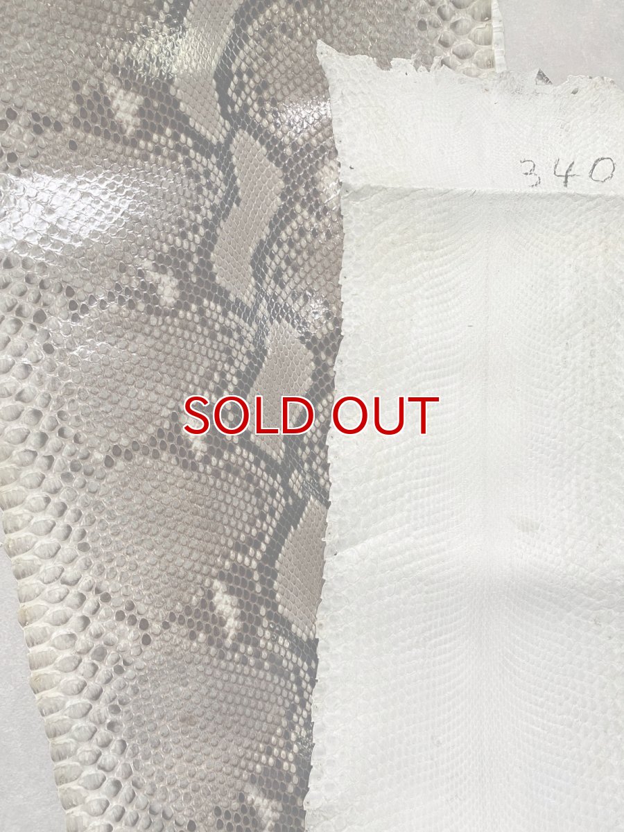 画像4: ダイヤモンドパイソン　ヘビ革　ナチュラル  F/C　340cm　蛇革　エキゾチックレザー (4)