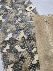 画像3: ダイヤモンドパイソン　ヘビ革　迷彩  B/C　370cm　蛇革　エキゾチックレザー (3)