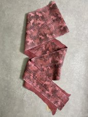 画像1: ダイヤモンドパイソン　ヘビ革　迷彩ピンク  B/C　330cm　蛇革　エキゾチックレザー (1)