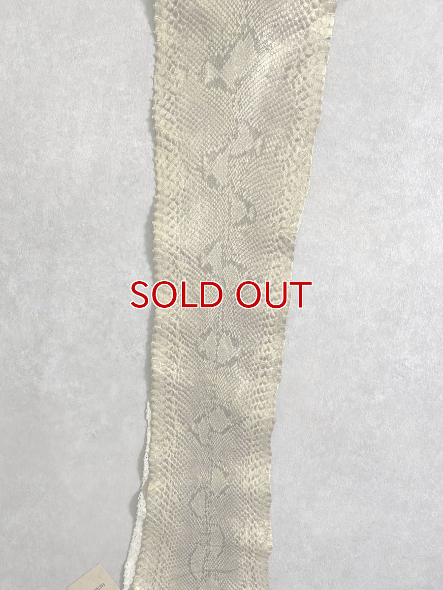 画像6: パイソン　ゴールド柄あり F/C　240cm　ヘビ革　蛇革　エキゾチックレザー (6)