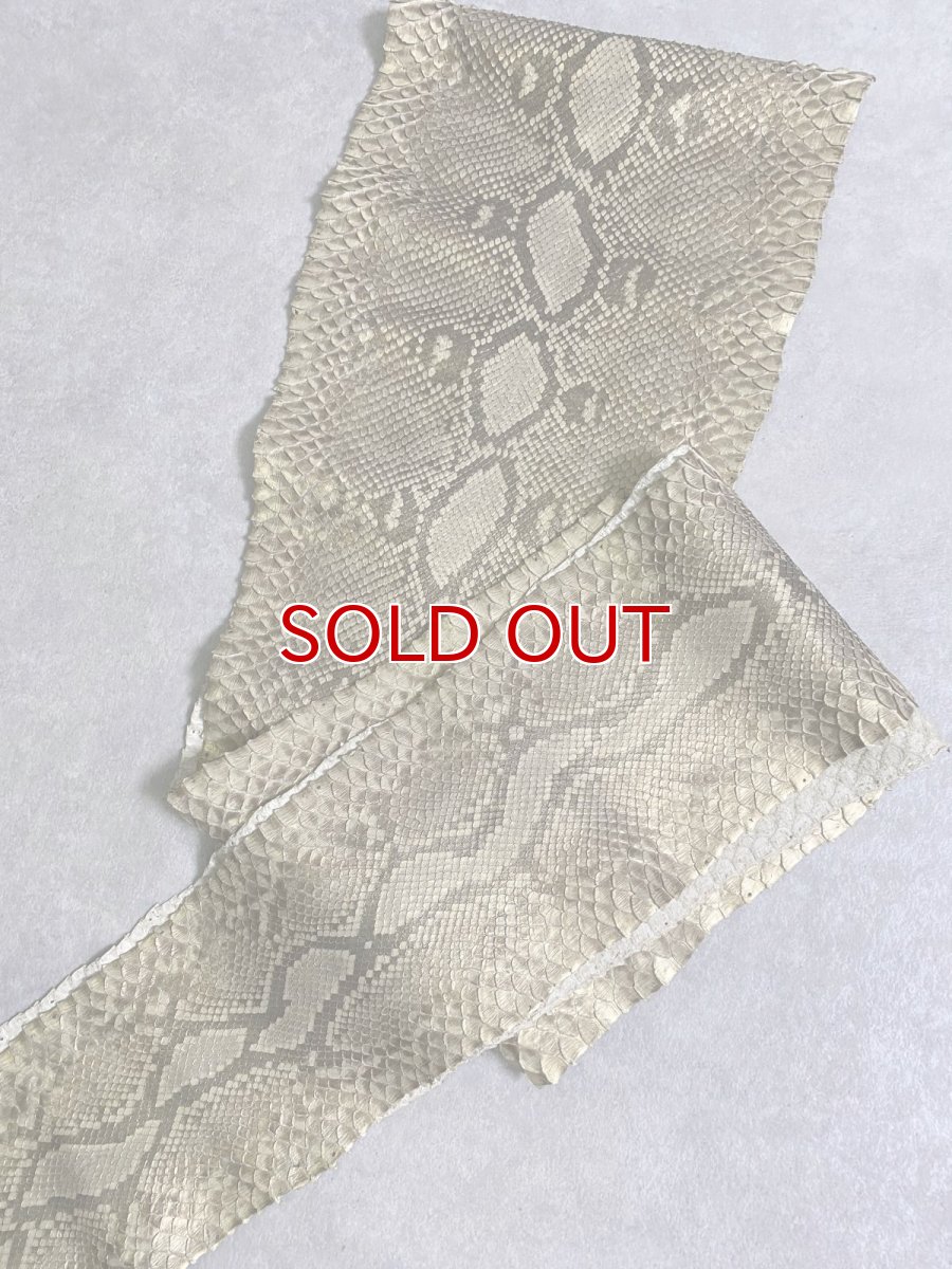 画像3: パイソン　ゴールド柄あり F/C　240cm　ヘビ革　蛇革　エキゾチックレザー (3)