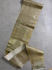画像4: ダイヤモンドパイソン　ゴールド吟スリ　370cm　ヘビ革 (4)