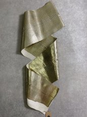 画像1: ダイヤモンドパイソン　ゴールド吟スリ　274cm　ヘビ革 (1)