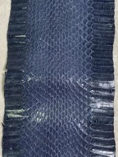 画像1: コブラ革　ネイビー　115cm (1)