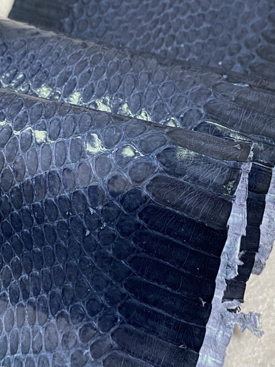 画像5: コブラ革　ネイビー　115cm (5)