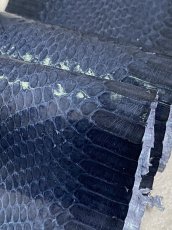 画像5: コブラ革　ネイビー　115cm (5)