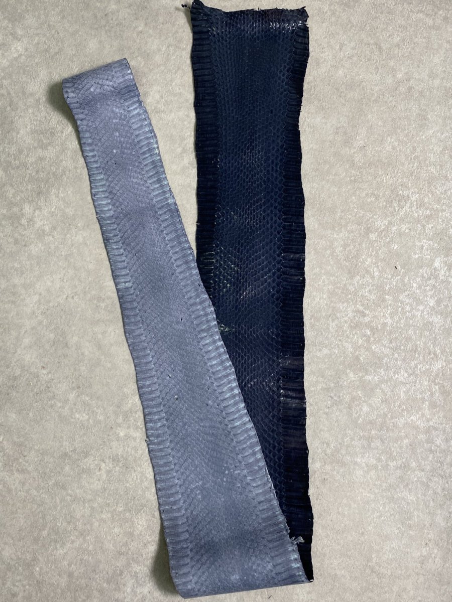 画像3: コブラ革　ネイビー　115cm (3)