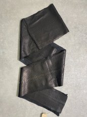 画像1: ダイヤモンドパイソン　ヘビ革　マットブラック  B/C　350cm　蛇革　エキゾチックレザー (1)