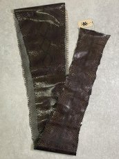 画像2: ダイヤモンドパイソン　ヘビ革　チョコ  F/C　330cm　蛇革　エキゾチックレザー (2)