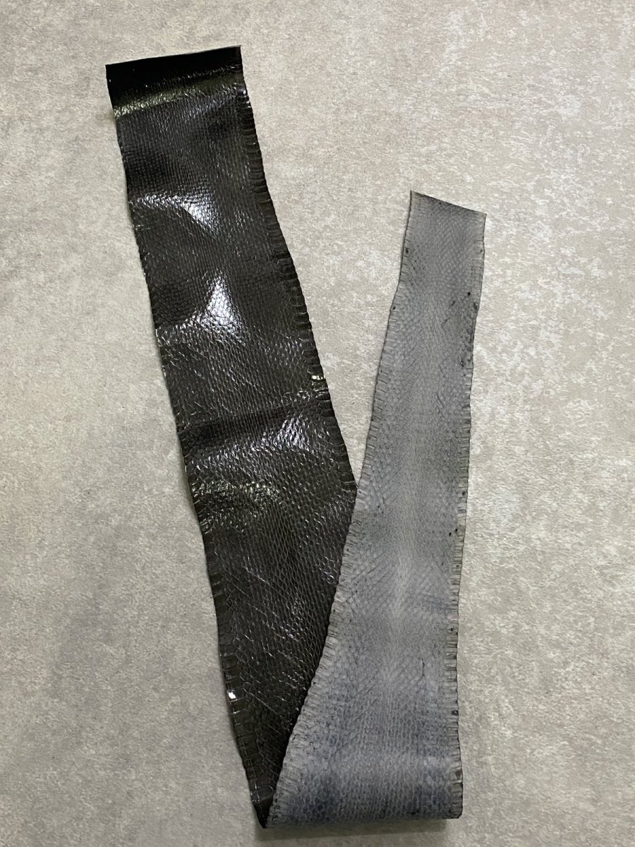画像3: コブラ革 グレー 85cm ヘビ革 蛇革 スネーク (3)