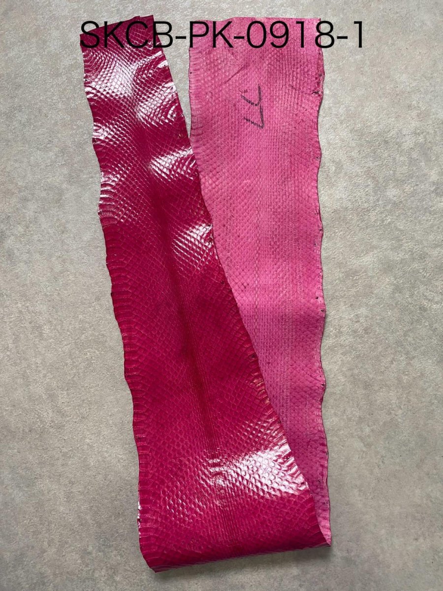 画像2: コブラ　ピンク　蛇革　ヘビ革　スネーク (2)