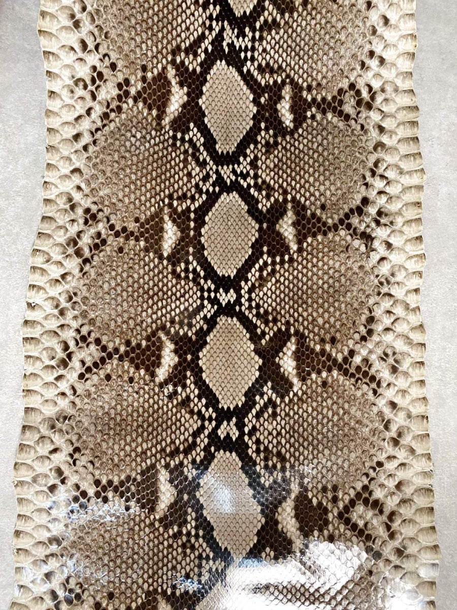 画像2: ダイヤモンドパイソン ヘビ革 ナチュラル  F/C 376cm 蛇革 エキゾチックレザー (2)