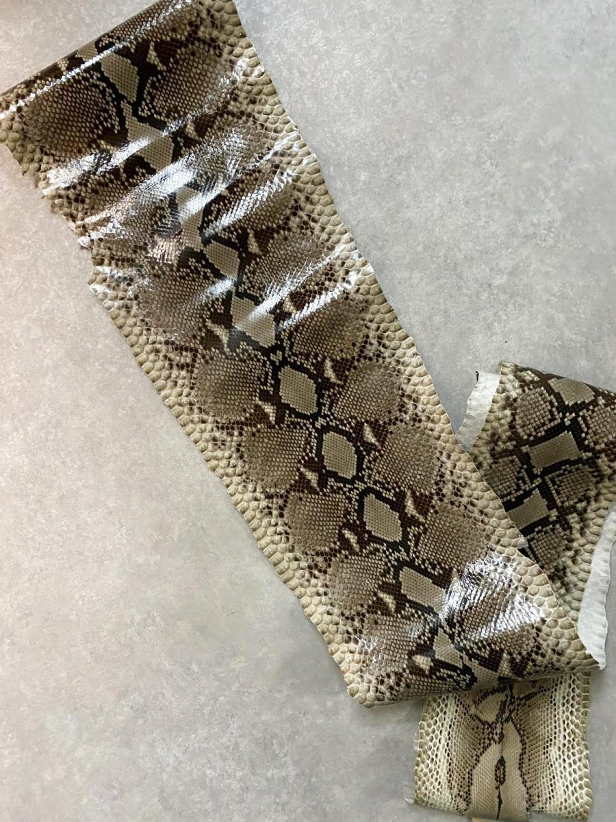画像3: ダイヤモンドパイソン ヘビ革 ナチュラル  F/C 376cm 蛇革 エキゾチックレザー (3)
