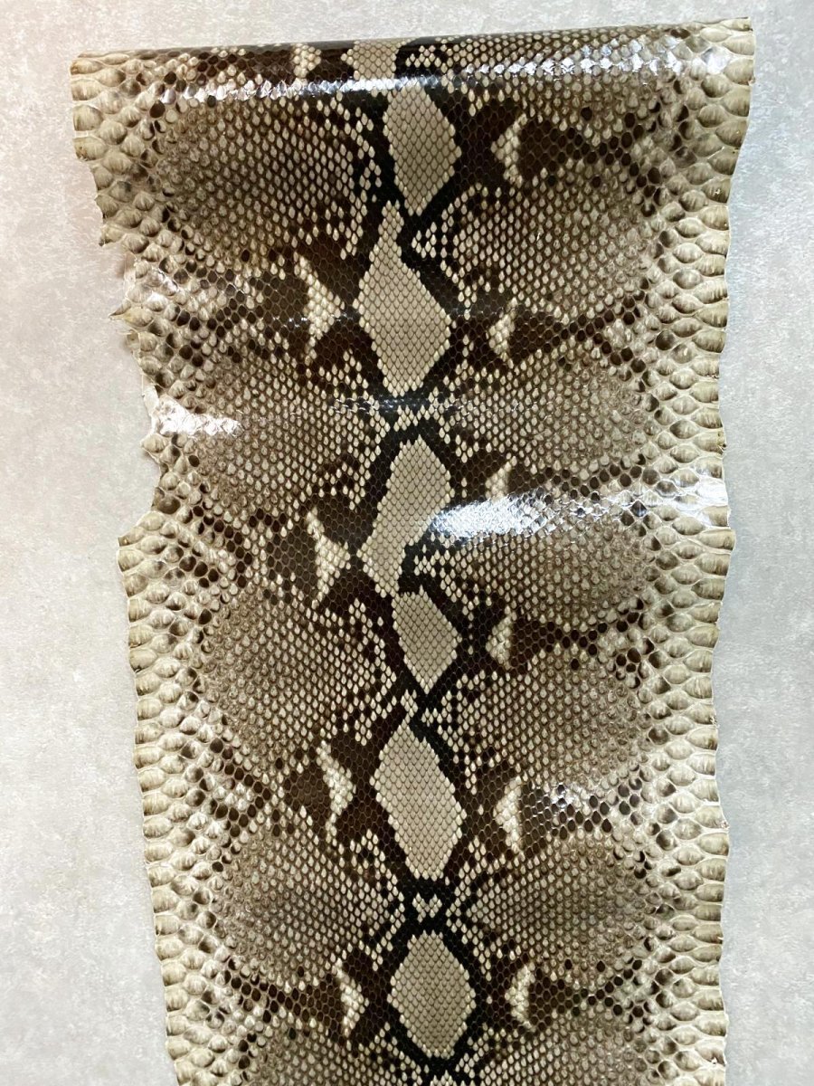 画像4: ダイヤモンドパイソン ヘビ革 ナチュラル  F/C 376cm 蛇革 エキゾチックレザー (4)