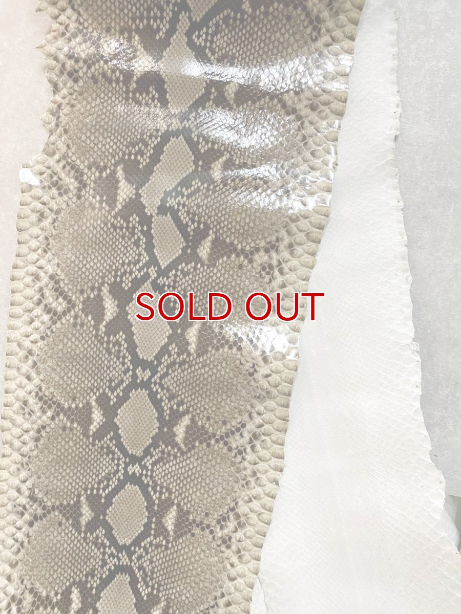画像5: ダイヤモンドパイソン　ヘビ革　ナチュラル  F/C　376cm　蛇革　エキゾチックレザー (5)