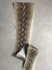 画像4: ダイヤモンドパイソン　ヘビ革　ナチュラル  F/C　327cm　蛇革 (4)