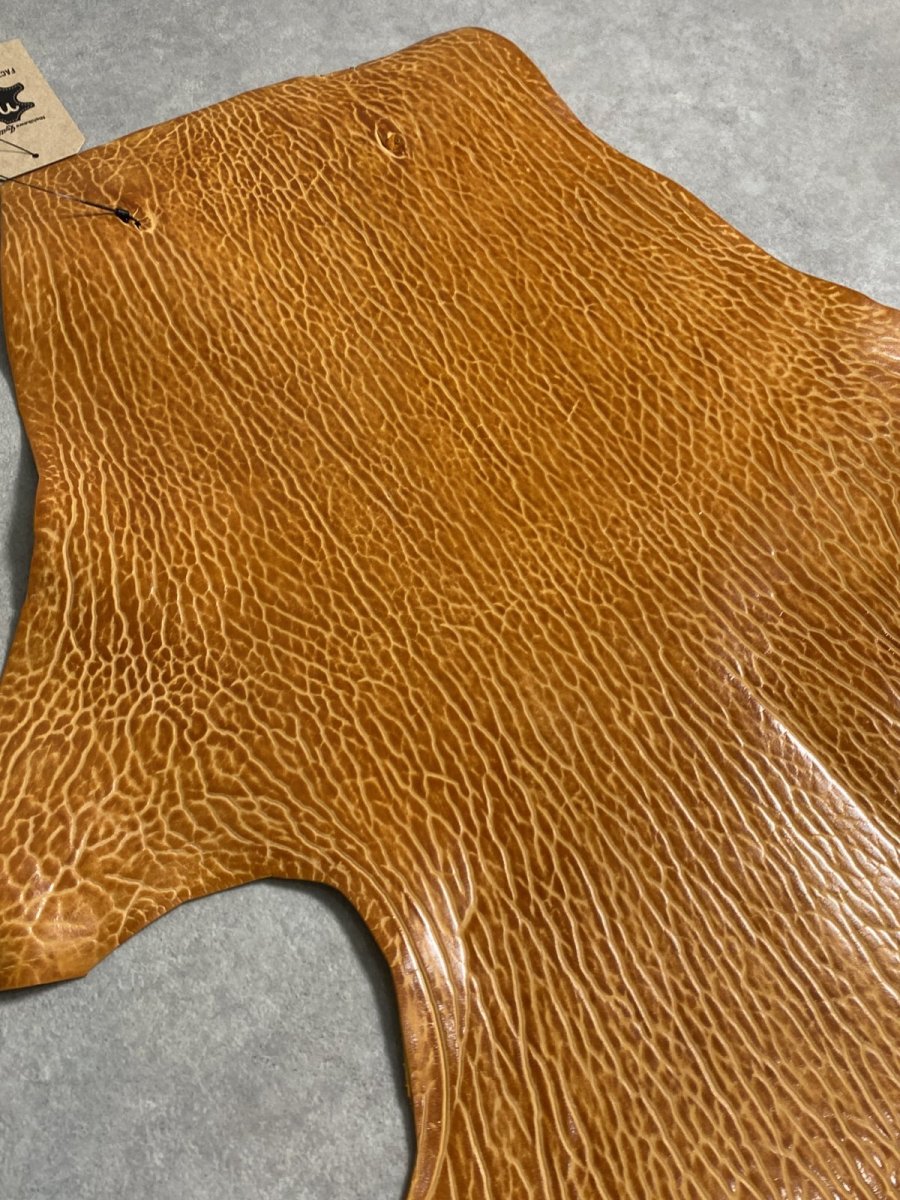 画像6: ケープシール　キャメル　オットセイ革　シールスキン　エキゾチックレザー (6)