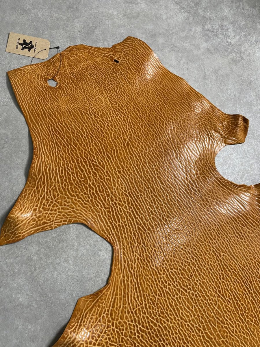 画像4: ケープシール　キャメル　オットセイ革　シールスキン　エキゾチックレザー (4)