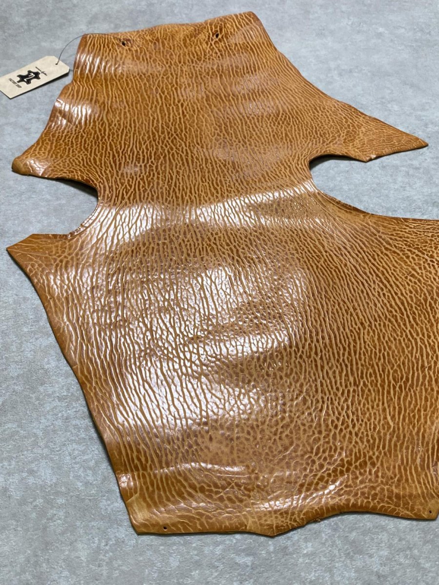 画像6: ケープシール　キャメル　オットセイ革　シールスキン　エキゾチックレザー (6)