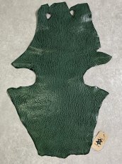 画像1: ケープシール　グリーン　オットセイ革 (1)
