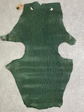 画像1: ケープシール　グリーン　オットセイ革 (1)