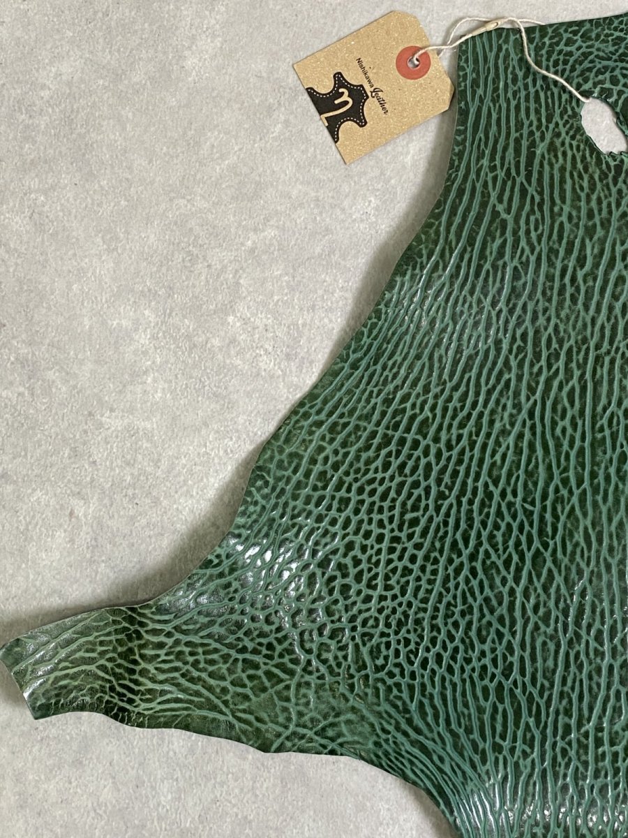 画像2: ケープシール　グリーン　オットセイ革 (2)