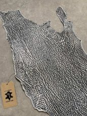 画像3: シャーク　白×黒　サメ革　鮫革　シャークスキン　 (3)