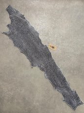 画像1: シャーク　白×黒　サメ革　鮫革　シャークスキン　 (1)