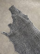 画像2: シャーク　白×黒　サメ革　鮫革　シャークスキン　 (2)