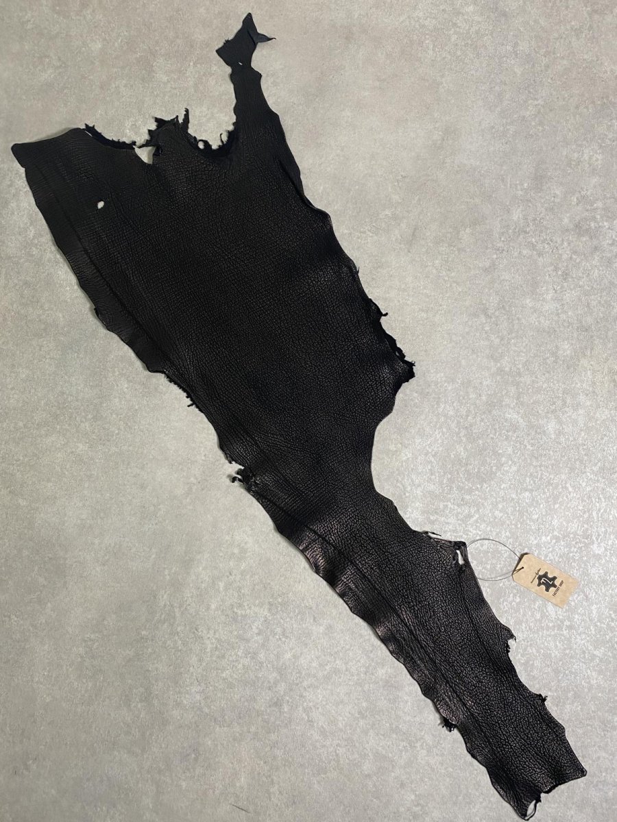 画像1: シャーク　ブラック　鮫革　シャークスキン (1)