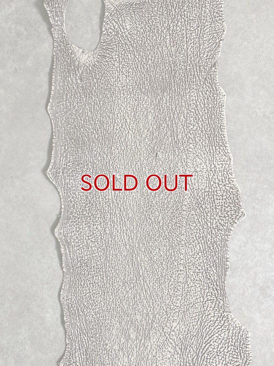 画像7: シャーク　バニラ×茶　サメ革　鮫革　シャークスキン　 (7)