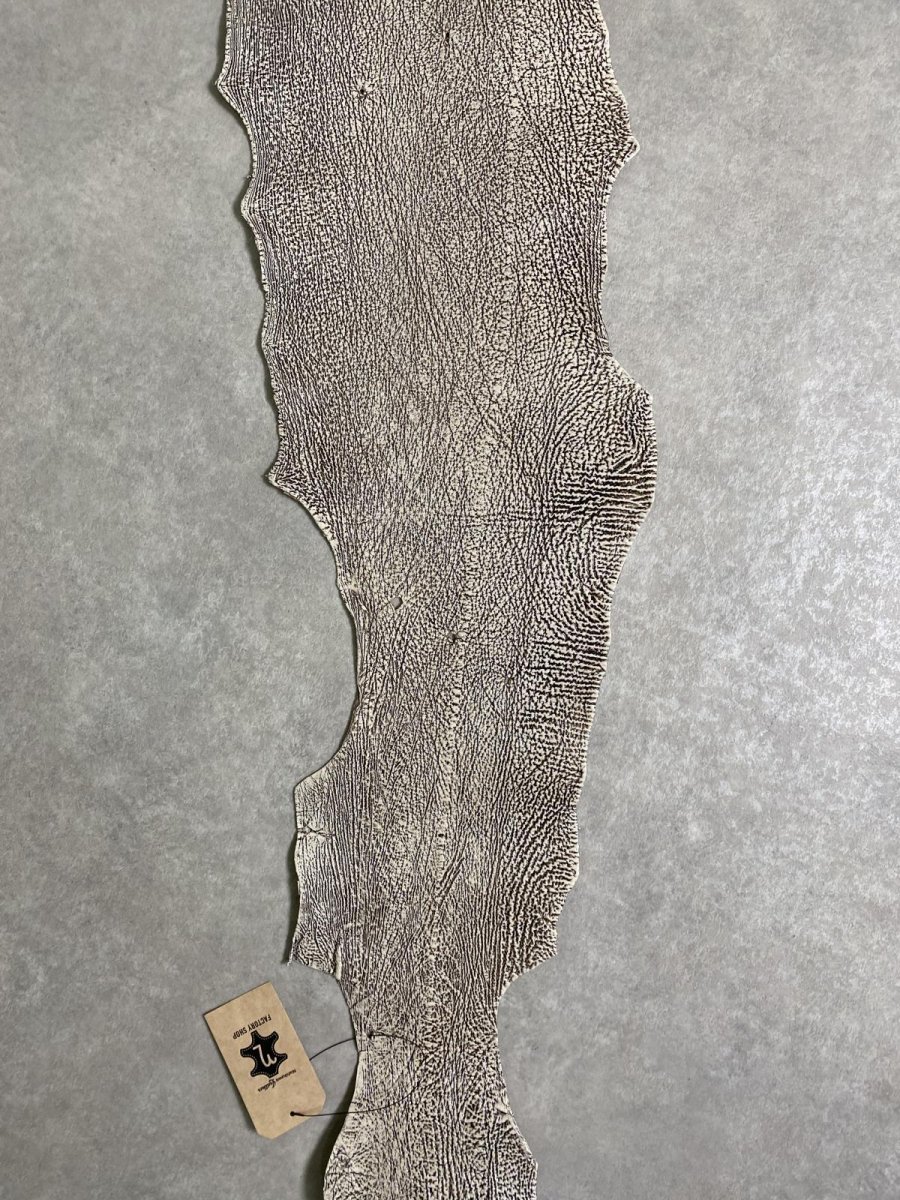 画像5: シャーク　バニラ×茶　サメ革　鮫革　シャークスキン　 (5)