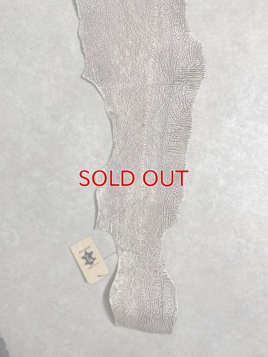 画像6: シャーク　バニラ×茶　サメ革　鮫革　シャークスキン　 (6)