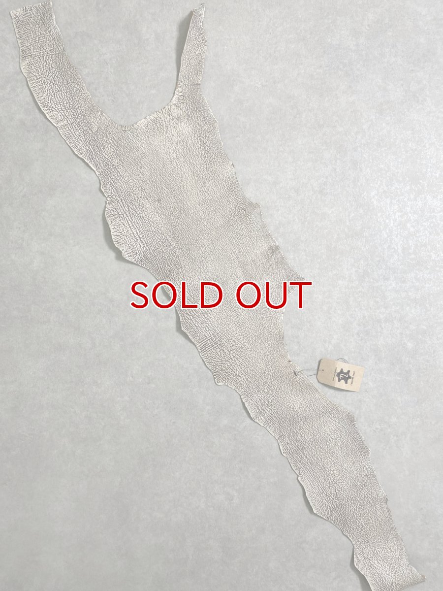 画像1: シャーク　バニラ×茶　サメ革　鮫革　シャークスキン　 (1)