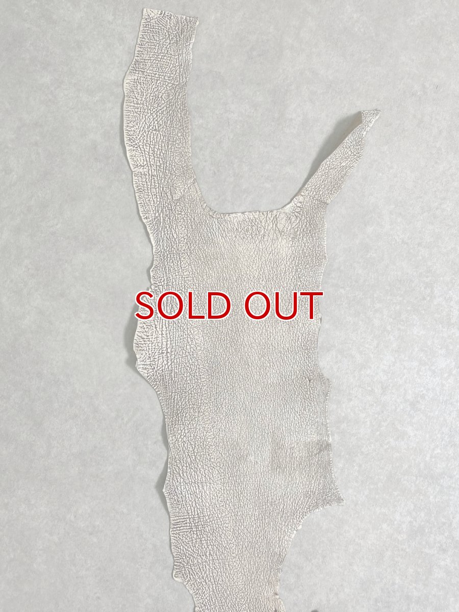 画像3: シャーク　バニラ×茶　サメ革　鮫革　シャークスキン　 (3)