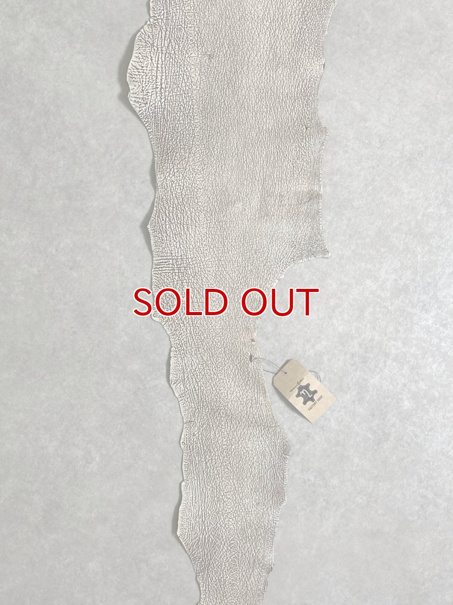 画像4: シャーク　バニラ×茶　サメ革　鮫革　シャークスキン　 (4)