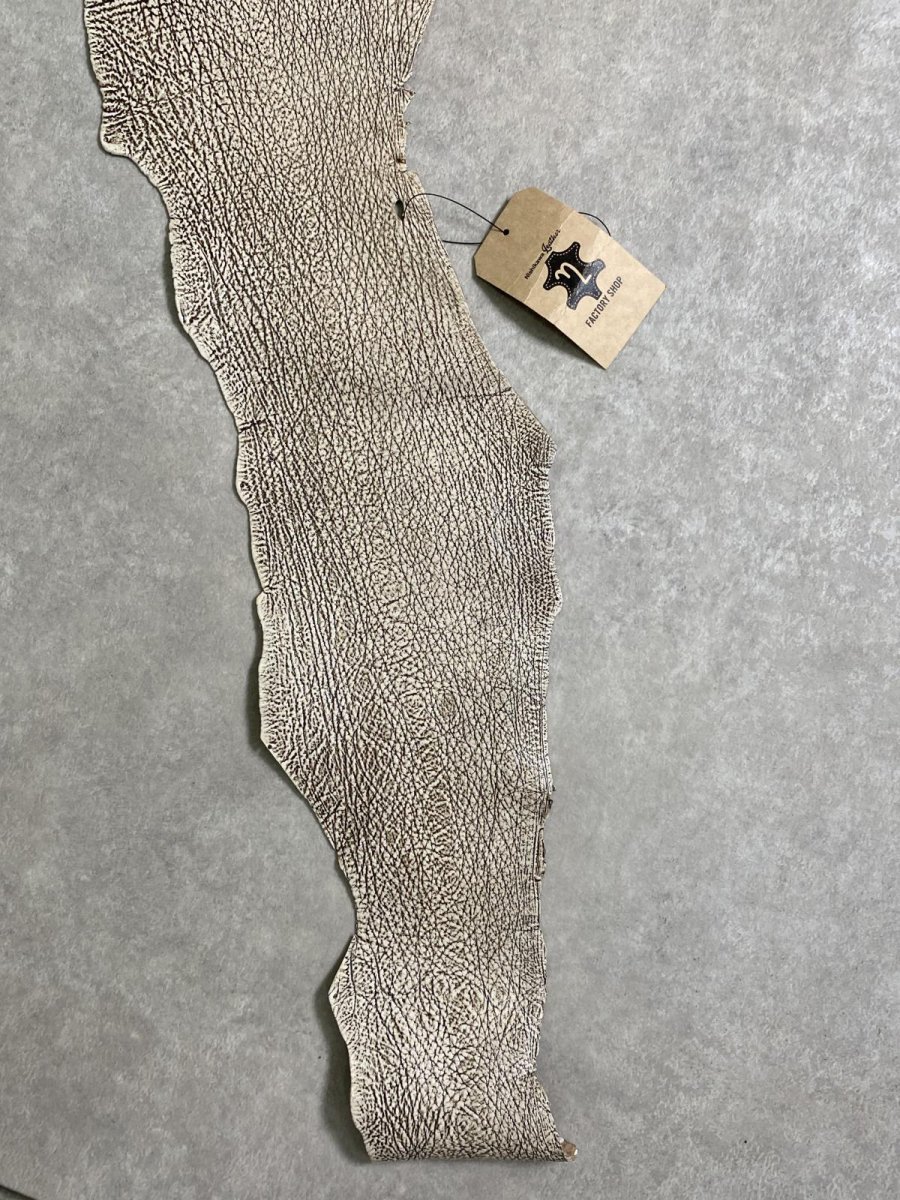 画像5: シャーク　バニラ×茶　サメ革　鮫革　シャークスキン　 (5)