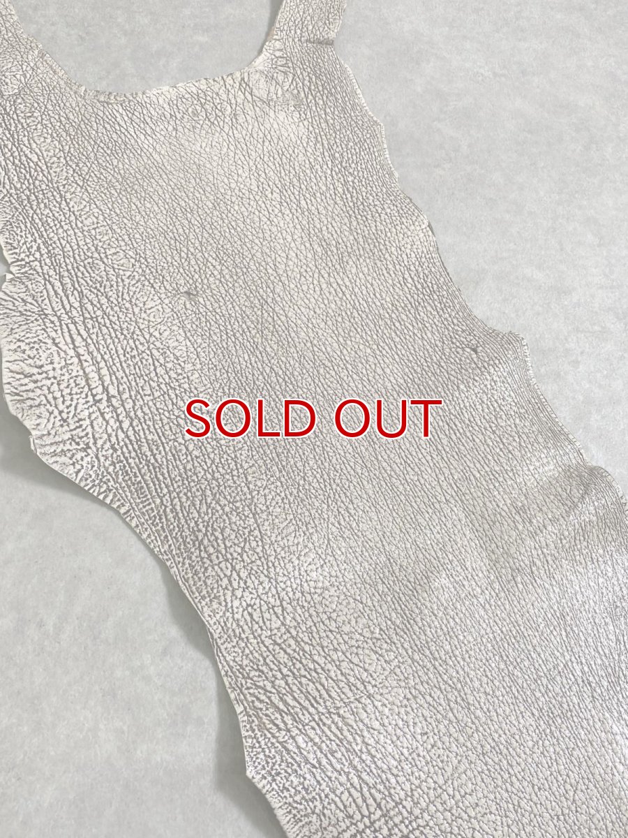 画像6: シャーク　バニラ×茶　サメ革　鮫革　シャークスキン　 (6)